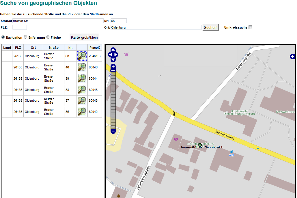 Beispielanwendung Nominatim